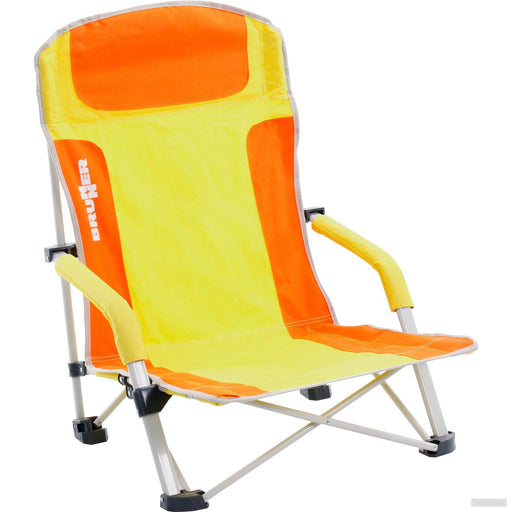 BRUNNER zložljiv stol za na plažo BULA 0404148N.C85 oranžno rumen-PRIROCEN.SI