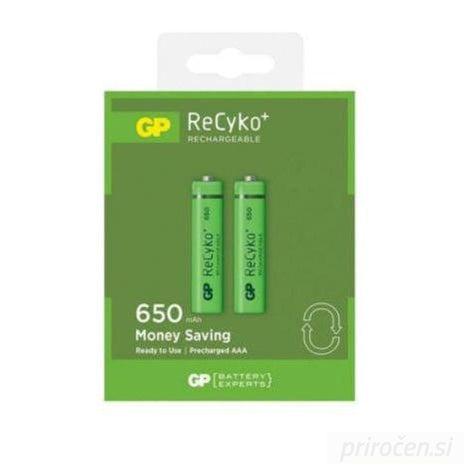 GP polnilna baterija ReCyko+ 650 AAA, 2 kosa-PRIROCEN.SI