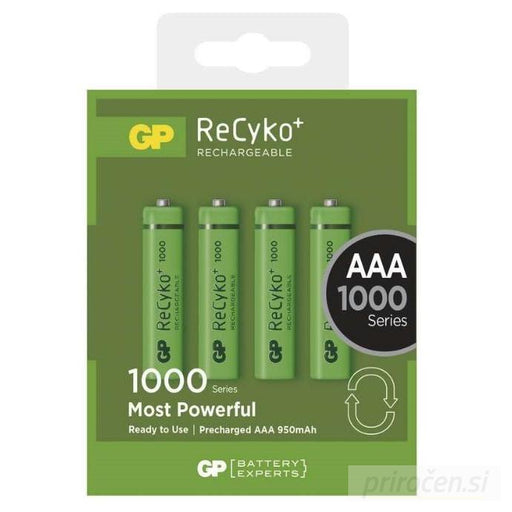 GP polnilna baterija ReCyko+ 1000 AAA, 4 kos-PRIROCEN.SI