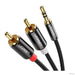 Ugreen 3,5 mm moški na 2RCA moški avdio kabel 2M - 10584-PRIROCEN.SI