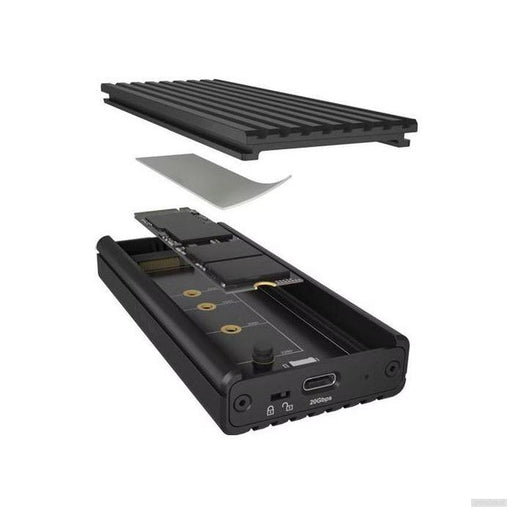 IcyBox IB-1917M-C32a ohišje za 1x M.2 NVMe SSD z USB-C 3.2 Gen 2x2 do 20 Gbit/s-PRIROCEN.SI
