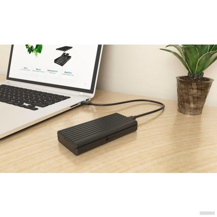 IcyBox IB-1917M-C32a ohišje za 1x M.2 NVMe SSD z USB-C 3.2 Gen 2x2 do 20 Gbit/s-PRIROCEN.SI