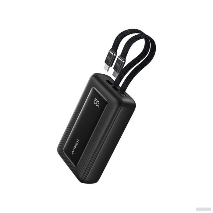 Anker Zolo Powerbank 10000 mAh, 35W z vgrajenima USB-C kabloma, črn-PRIROCEN.SI