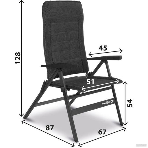 BRUNNER Travelounger L stol za kampiranje črn-PRIROCEN.SI