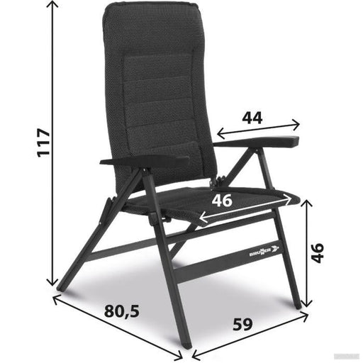BRUNNER Travelounger stol za kampiranje velikost S črn-PRIROCEN.SI