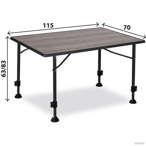 BRUNNER Linear Greywood 115 miza za kampiranje sivo črna-PRIROCEN.SI