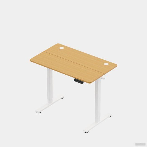 VonHaus barva svetel les električno nastavljiva dvižna pisalna miza 100 × 60 cm z USB-C polnilnim priključkom-PRIROCEN.SI