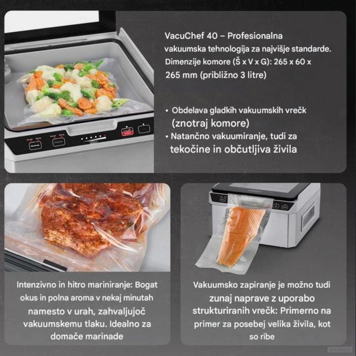 CASO VacuChef 40 Vakumirna komora 280W-PRIROCEN.SI