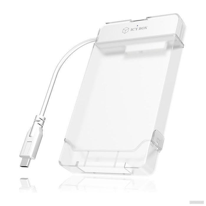 IcyBox IB-AC703-C USB-C 3.2 transparentno ohišje za 2,5" HDD in SSD diske-PRIROCEN.SI