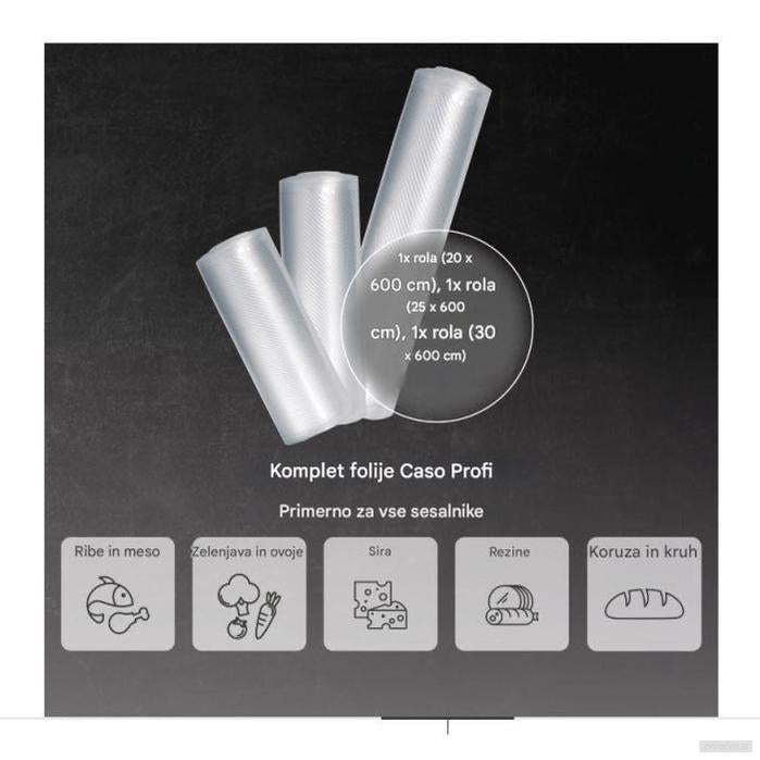 CASO komplet folij 1 20 × 30 cm + roli 20 × 600 cm, 30 × 600 cm-PRIROCEN.SI