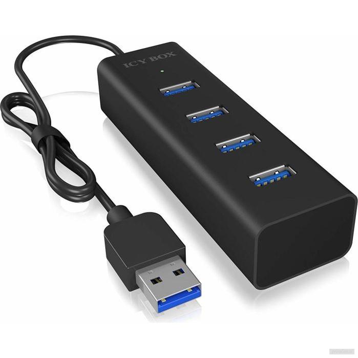 IcyBox IB-HUB1409-U3 4-portni Hub s priključkom USB-A 3.0-PRIROCEN.SI