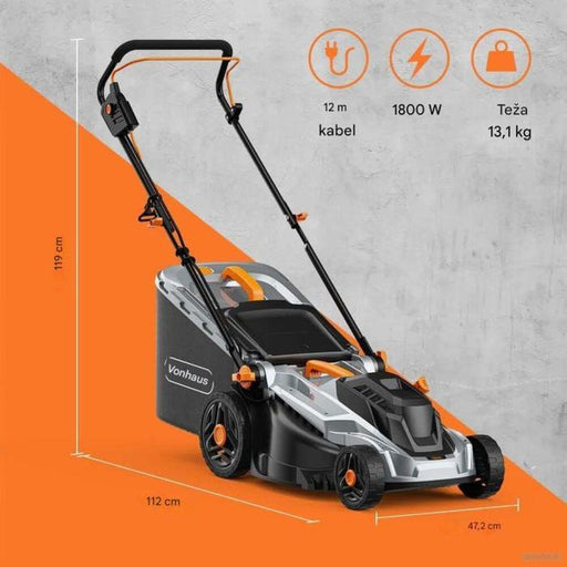 VonHaus električna vrtna kosilnica za travo 1800W-PRIROCEN.SI