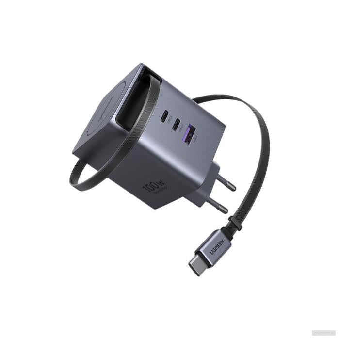 Ugreen Retractable 100W GaN USB-C polnilec-PRIROCEN.SI