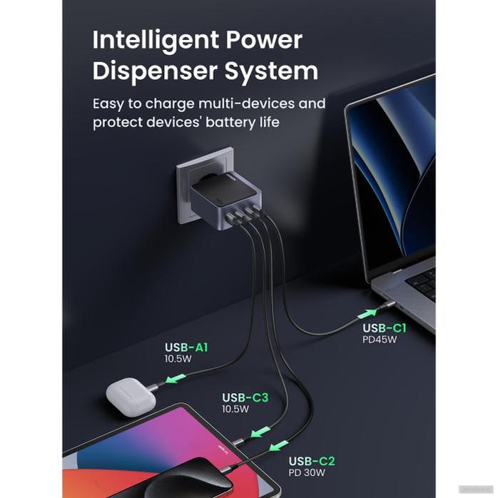 Ugreen Nexode S 140W 3x USB-C + 1x USB-A polnilec-PRIROCEN.SI