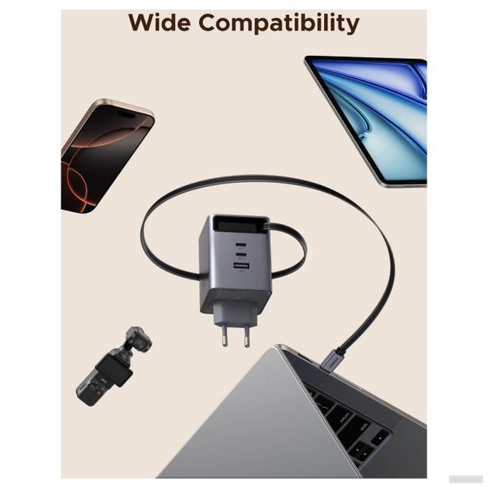Ugreen Retractable 100W GaN USB-C polnilec-PRIROCEN.SI