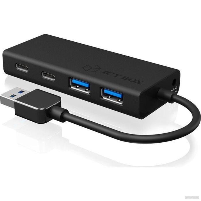 IcyBox IB-HUB1426-U3 4-portni Hub s priključkom USB-A in USB-C 3.2-PRIROCEN.SI