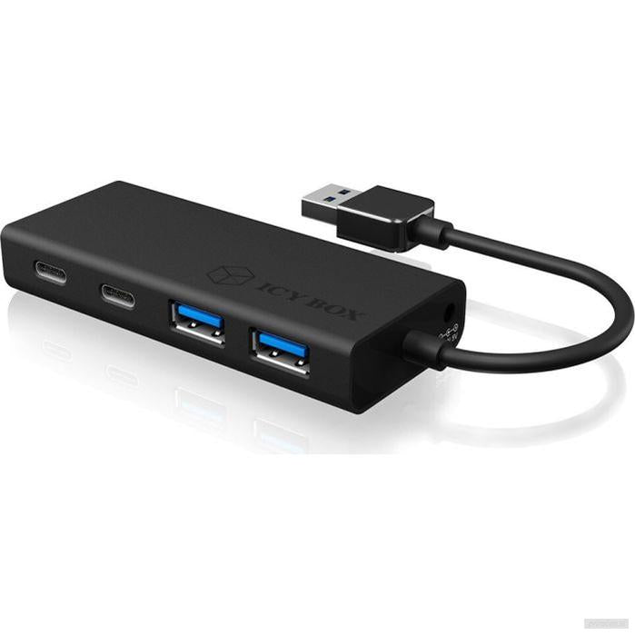 IcyBox IB-HUB1426-U3 4-portni Hub s priključkom USB-A in USB-C 3.2-PRIROCEN.SI