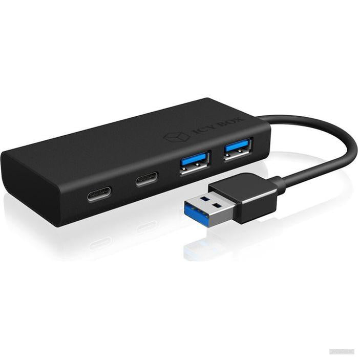 IcyBox IB-HUB1426-U3 4-portni Hub s priključkom USB-A in USB-C 3.2-PRIROCEN.SI