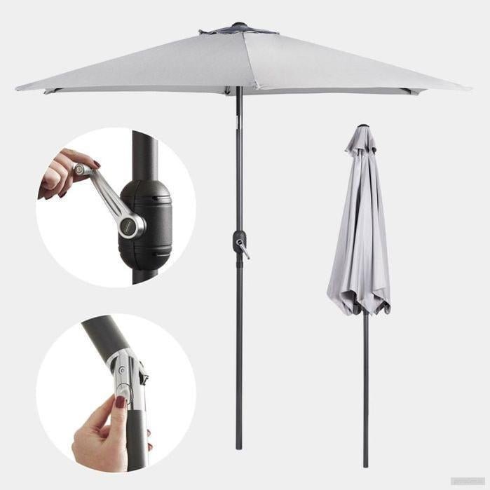 VonHaus 2,7M senčnik samostoječi UV30+ siv-PRIROCEN.SI