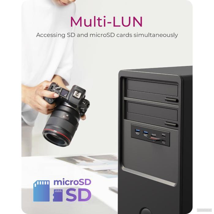 IcyBox IB-HUB1419-i3 6-v-1 USB ohišje HUB za 3,5" režo v računalniku-PRIROCEN.SI