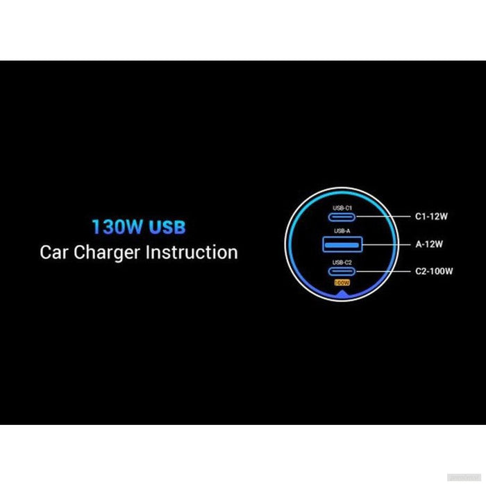 Ugreen 130W 3-portni avtomobilski polnilec-PRIROCEN.SI