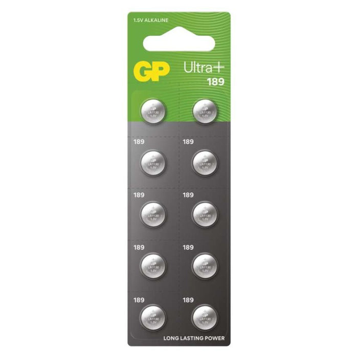 GP baterija LR54 / LR1130 AG10 189F, 10 kos-PRIROCEN.SI