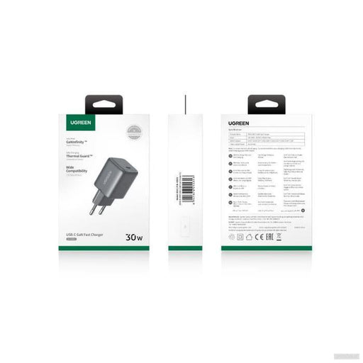 Ugreen 30W USB-C GaN hitri polnilec - črn-PRIROCEN.SI