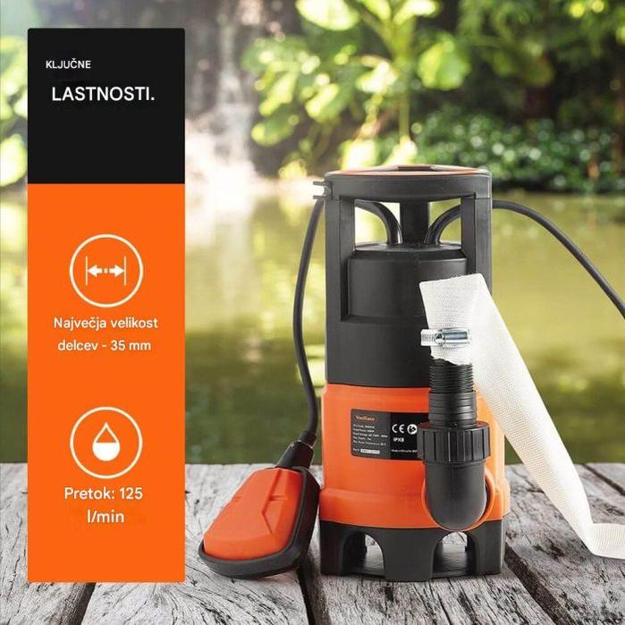 VonHaus 400 W odtočna vodna črpalka z 8 m cevjo-PRIROCEN.SI