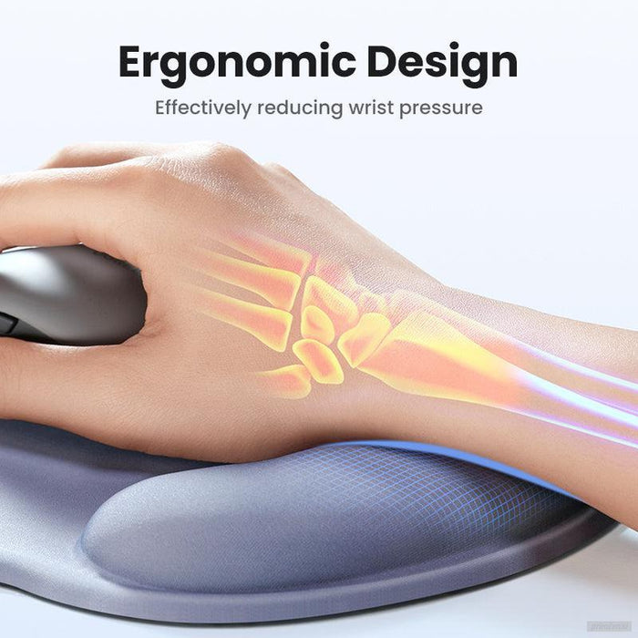 Ugreen ergonomska podloga za miško z naslonom za zapestje - sivo modra-PRIROCEN.SI