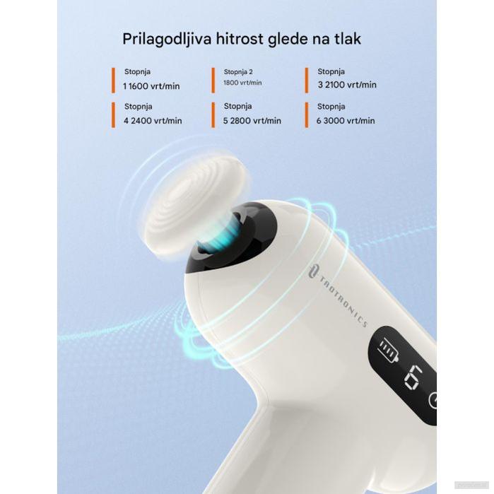 TAOTRONICS Masažna mini pištola bela-PRIROCEN.SI