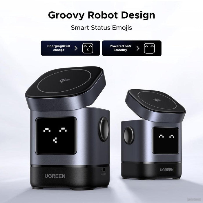 Ugreen Uno 2-in-1 magnetni brezžični polnilnik 15W-PRIROCEN.SI