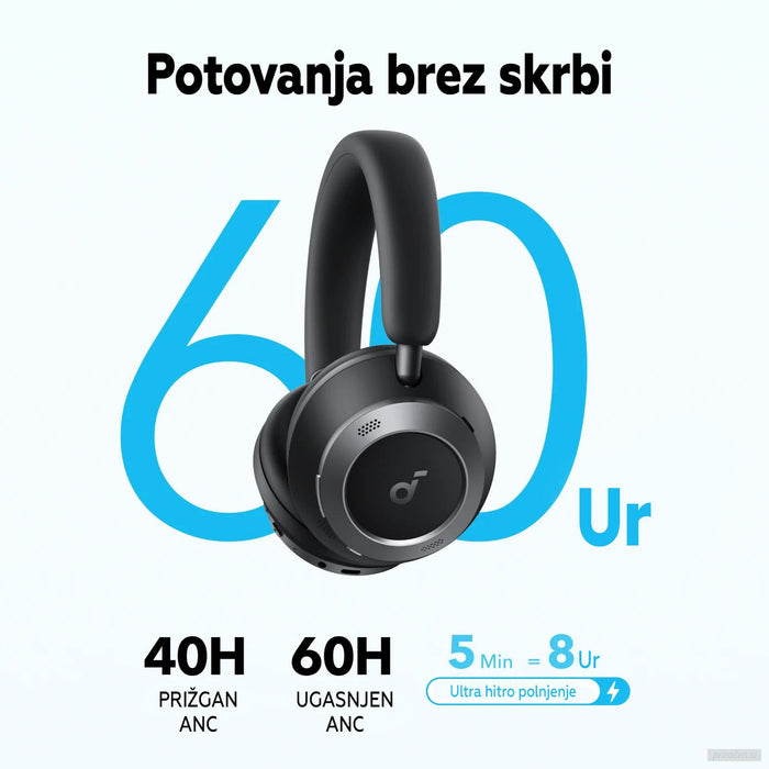 Anker Soundcore Space One Pro naglavne brezžične slušalke, bele + darilo potovalna torbica-PRIROCEN.SI