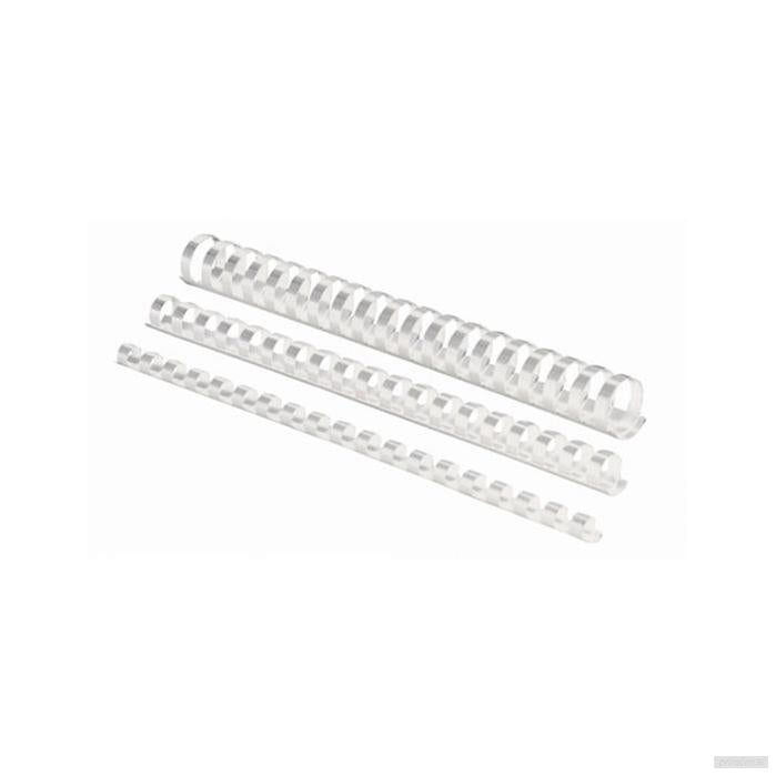 Fellowes plastične špirale 10 mm, bela (za 41-55 listov), 100 kosov-PRIROCEN.SI