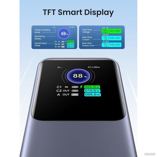 Ugreen prenosna polnilna baterija 20.000mAh, 130W s pametnim digitalnim zaslonom-PRIROCEN.SI