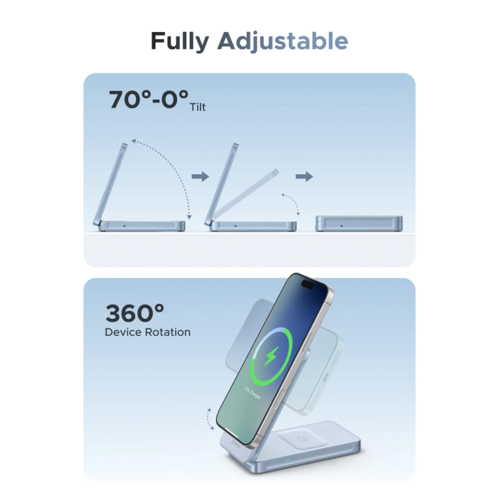 Ugreen 2-in-1 MagSafe brezžični polnilnik Qi2 25W-PRIROCEN.SI