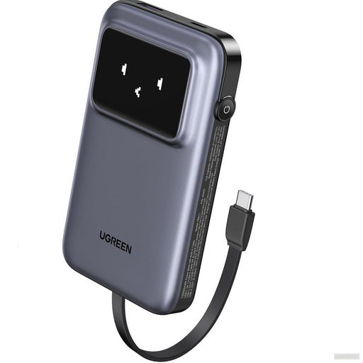 Ugreen Uno 10.000mAh 30w QC polnilna prenosna baterija z vgrajenim USB-C kablom-PRIROCEN.SI