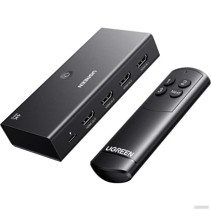 Ugreen HDMI stikalo 4K@60Hz, razdelilnik 3 v 1 s HDR+ podporo-PRIROCEN.SI