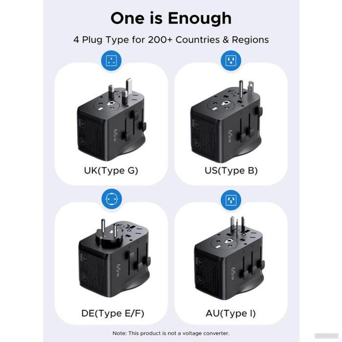 Ugreen 65W univerzalni potovalni adapter-PRIROCEN.SI