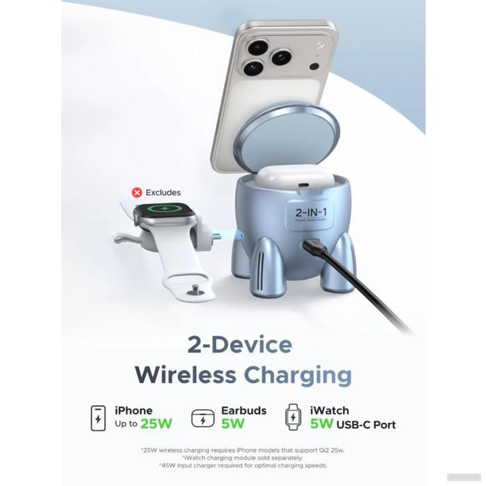 Ugreen 2-in-1 MagSafe brezžični polnilnik Qi2 30W-PRIROCEN.SI