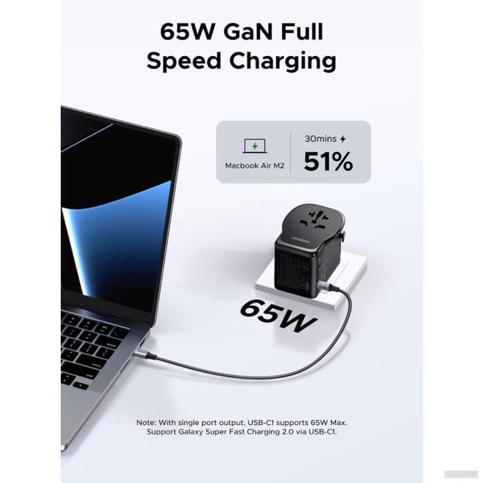 Ugreen 65W univerzalni potovalni adapter-PRIROCEN.SI