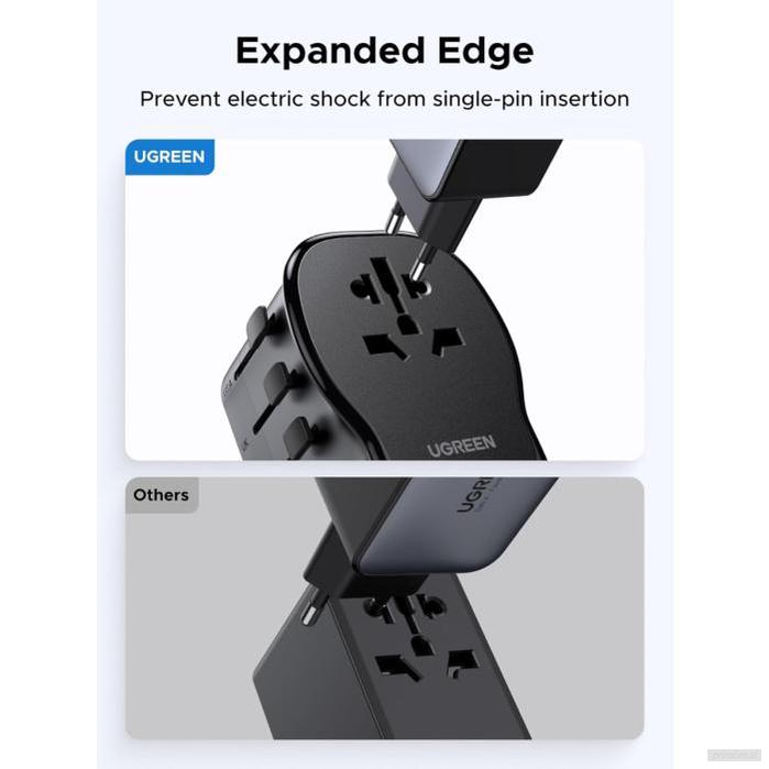 Ugreen 65W univerzalni potovalni adapter-PRIROCEN.SI