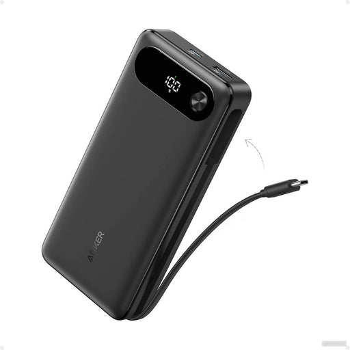 Anker Powerbank 20000 mAh, 87W z vgrajenim USB-C kablom, črn-0