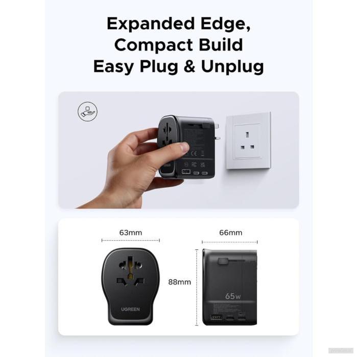 Ugreen 65W univerzalni potovalni adapter-PRIROCEN.SI