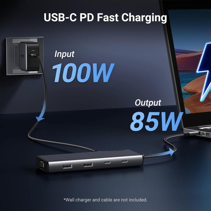 UGREEN 8v1 USB-C 4K priklopna postaja, 100W PD-PRIROCEN.SI