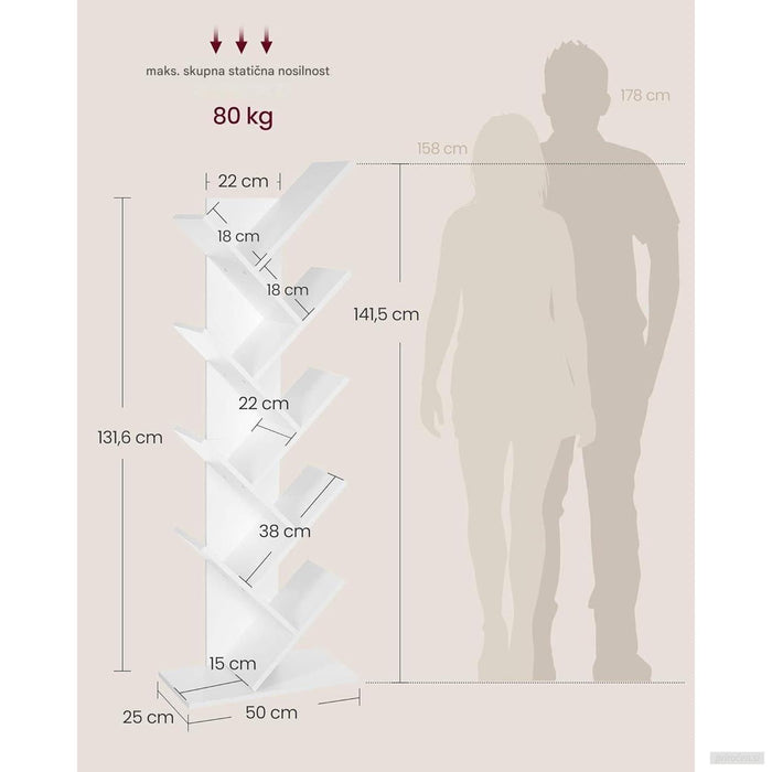 VASAGLE knjižna omara v obliki drevesa-PRIROCEN.SI