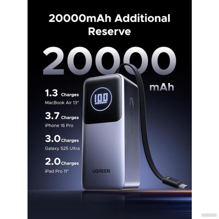 Ugreen prenosna polnilna baterija 12.000mAh, 100W-PRIROCEN.SI