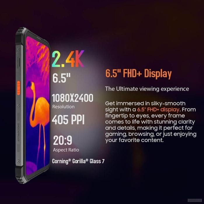 Blackview pametni robustni telefon BV8900 8GB+256GB z vgrajeno termalno kamero, črn-PRIROCEN.SI
