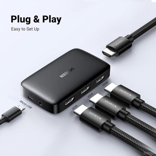 Ugreen HDMI 3x1 HDMI stikalo 4K@30Hz-PRIROCEN.SI
