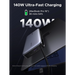 Ugreen 165W 25000mAh prenosna baterija z vgrajenim kablom-PRIROCEN.SI