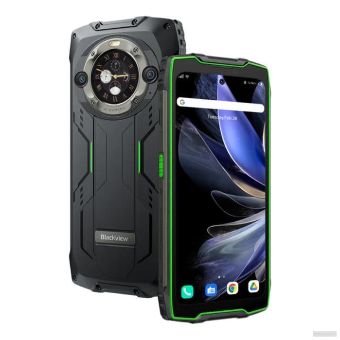 Blackview pametni robustni telefon BV9300 Pro 12GB+256GB z vgrajeno 100LM svetilko, zelen-PRIROCEN.SI